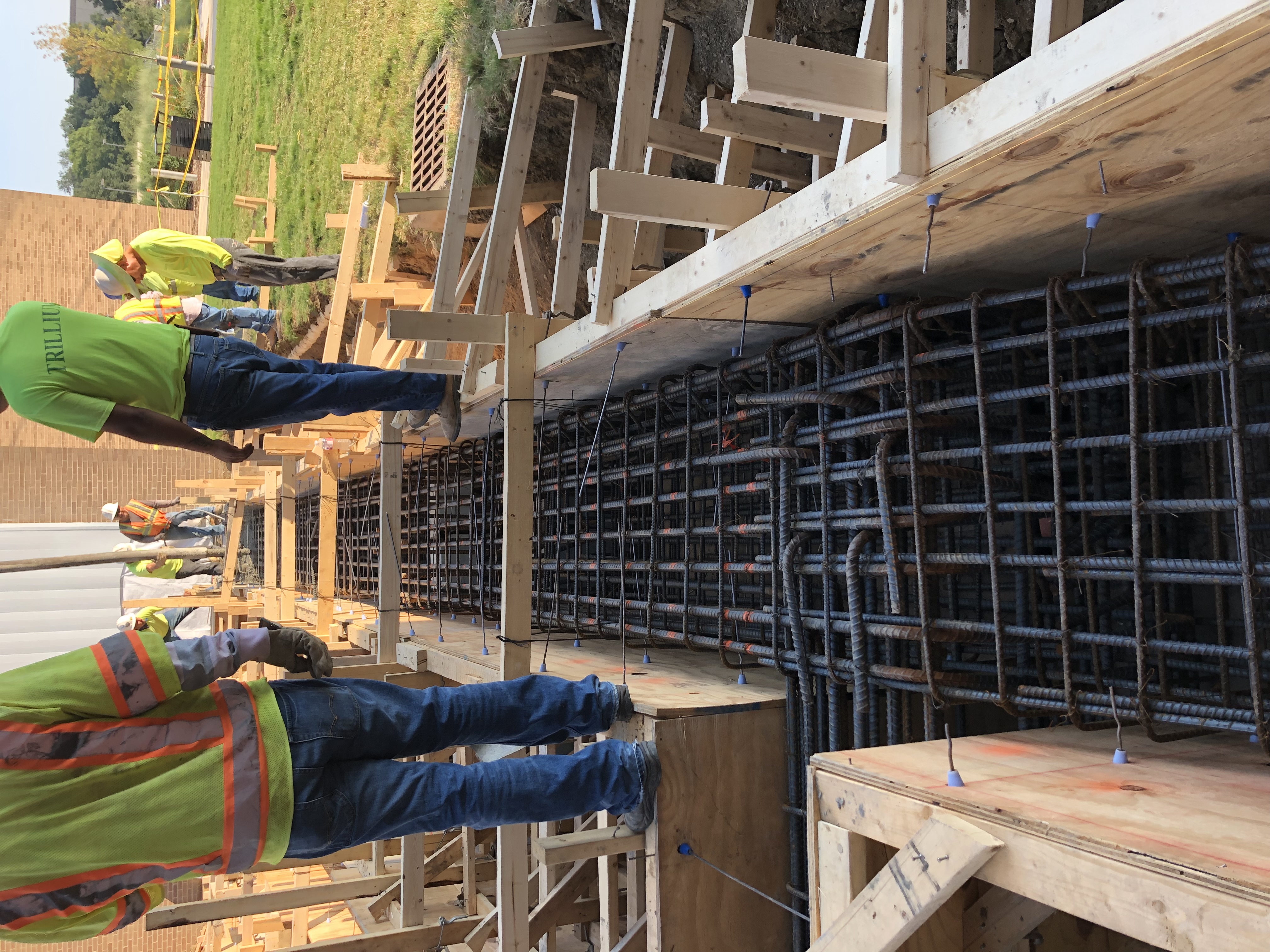 Drilled pier foundation rebar cages