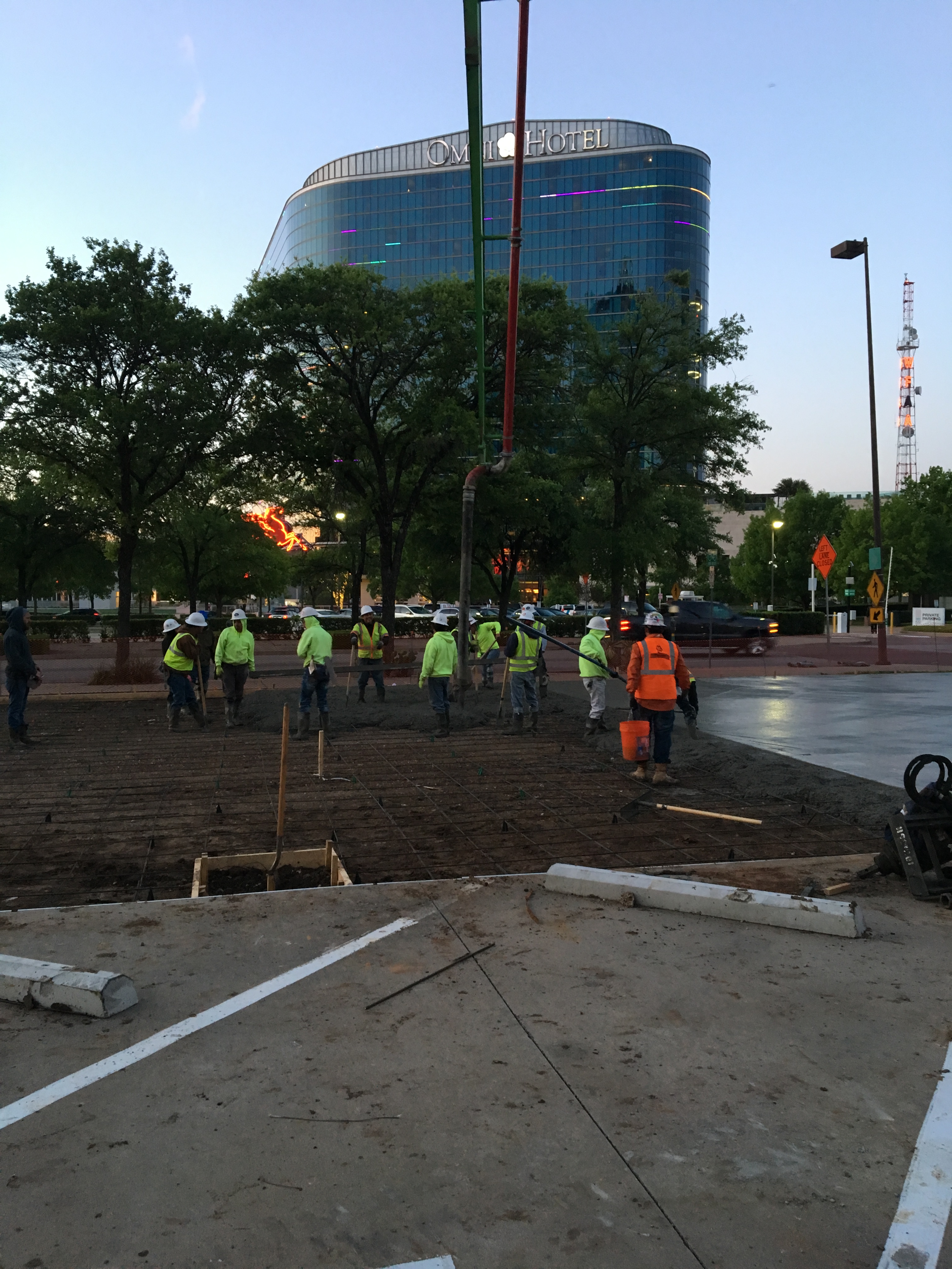Commercial slab on grade pour
